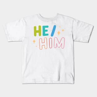 he/him LGBT Pride Kids T-Shirt